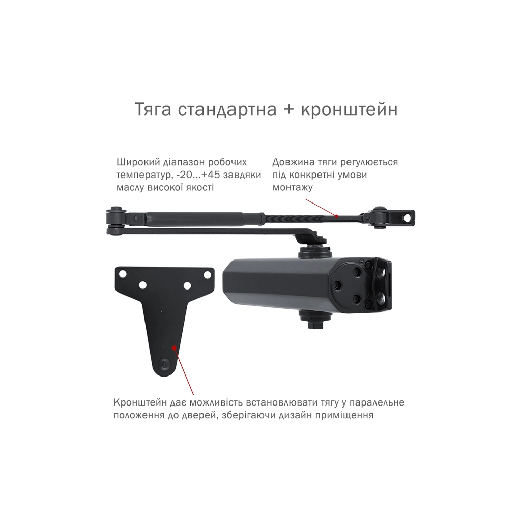 Доводчик двері Ryobi D-2055V BLACK - изображение 3