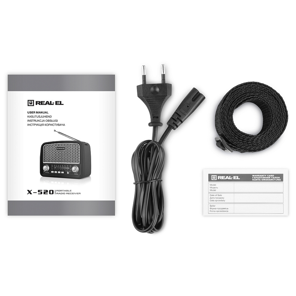 Портативний радіоприймач REAL-EL X-520 Black - зображення 8