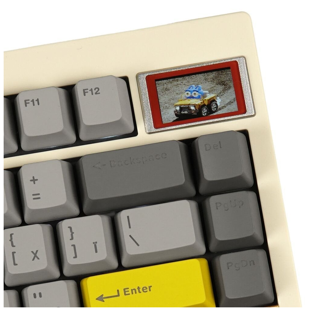 Клавіатура Epomaker TH80 Pro V2 75 Wisteria Tactile Switch Hot-Swap LCD Screen RGB Wireless/Bluetooth/USB UA White (TH80-PROV2-W-WT) - зображення 3