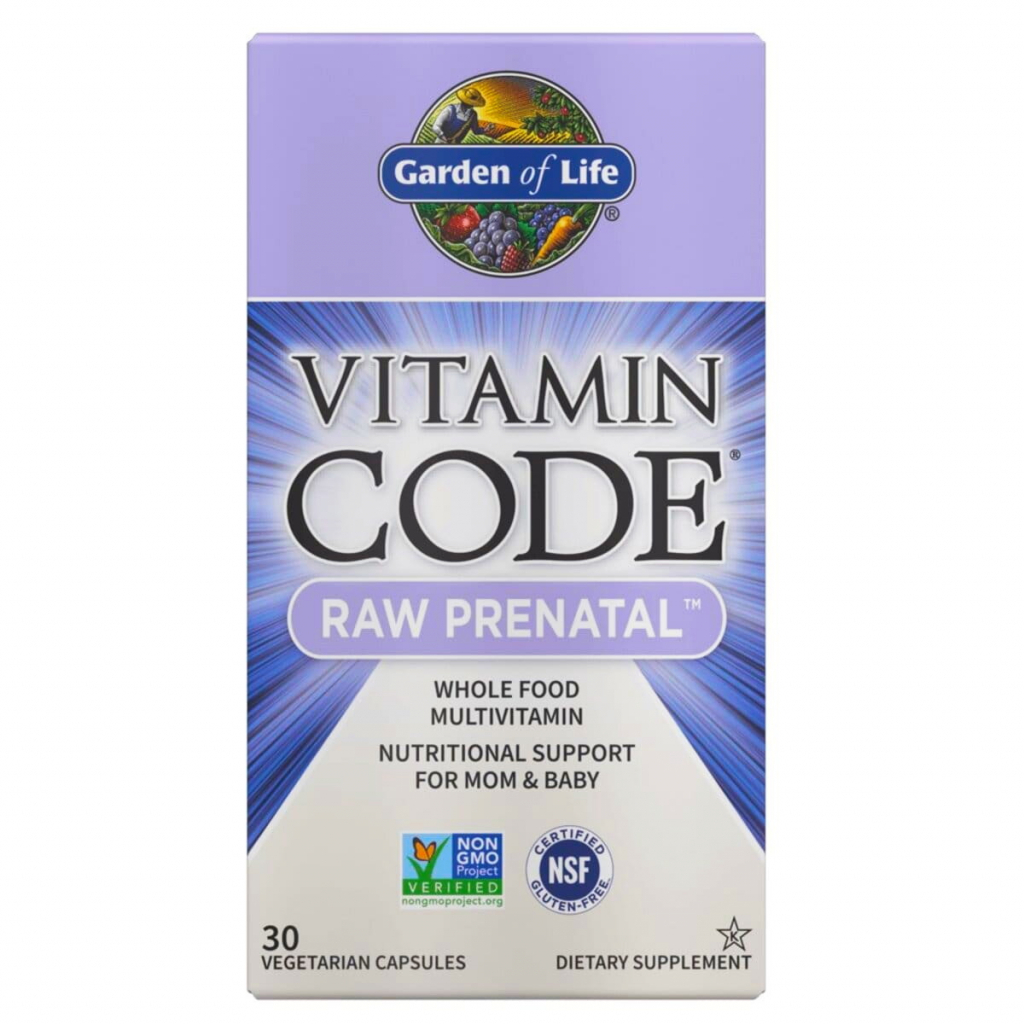 Вітамін Garden of Life Сирі вітаміни для вагітних, RAW Prenatal, Vitamin Code, 30 вегетаріанських капсул (GOL11589) - зображення 1