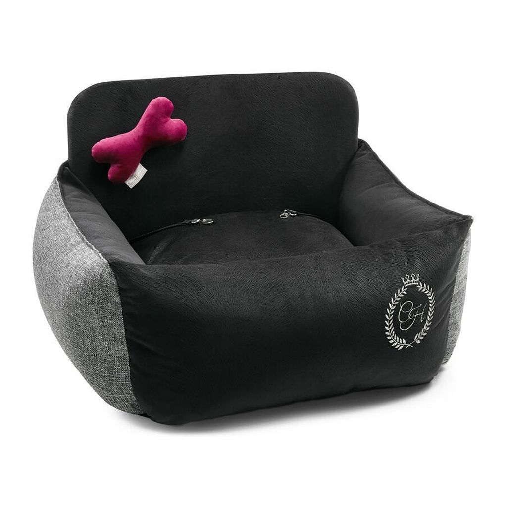 Автомобільне крісло для тварин Chloe's Home Paris M/L 65х45 см чорне (CLH1004) - зображення 1