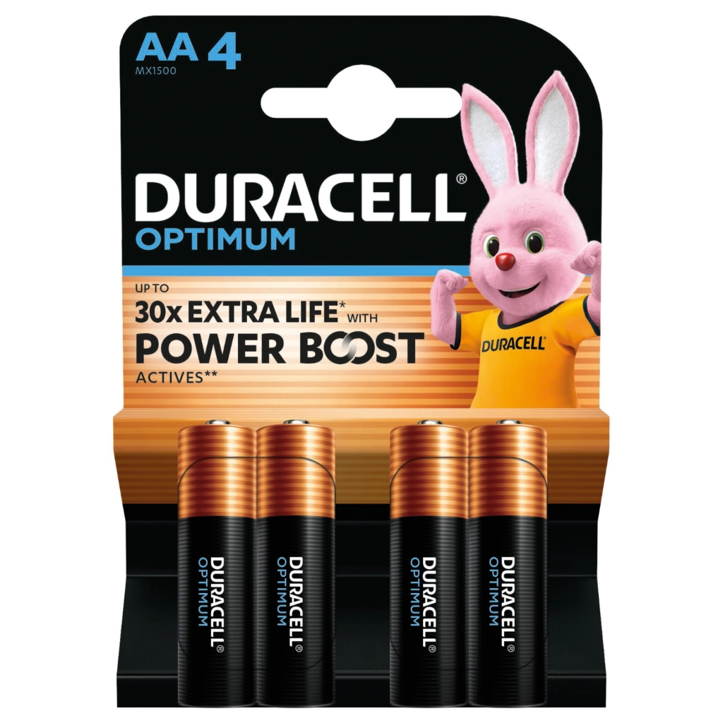 Батарейка Duracell Optimum AA лужні 4 шт. в упаковці (5015595) - зображення 1