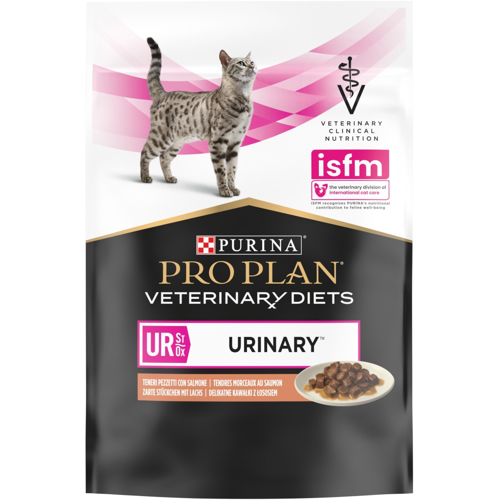 Вологий корм для кішок Purina Pro Plan Veterinary Diets UR ST/OX Urinary З лососем 10 x 85 г (8445290093851) - зображення 2