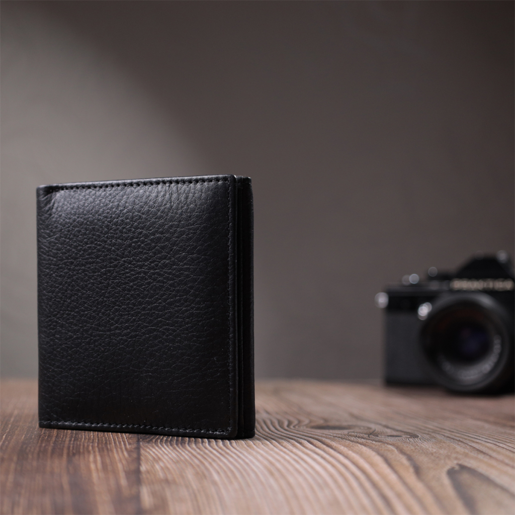 Гаманець ST Leather З натуральної шкіри Чорний (22709) - зображення 10