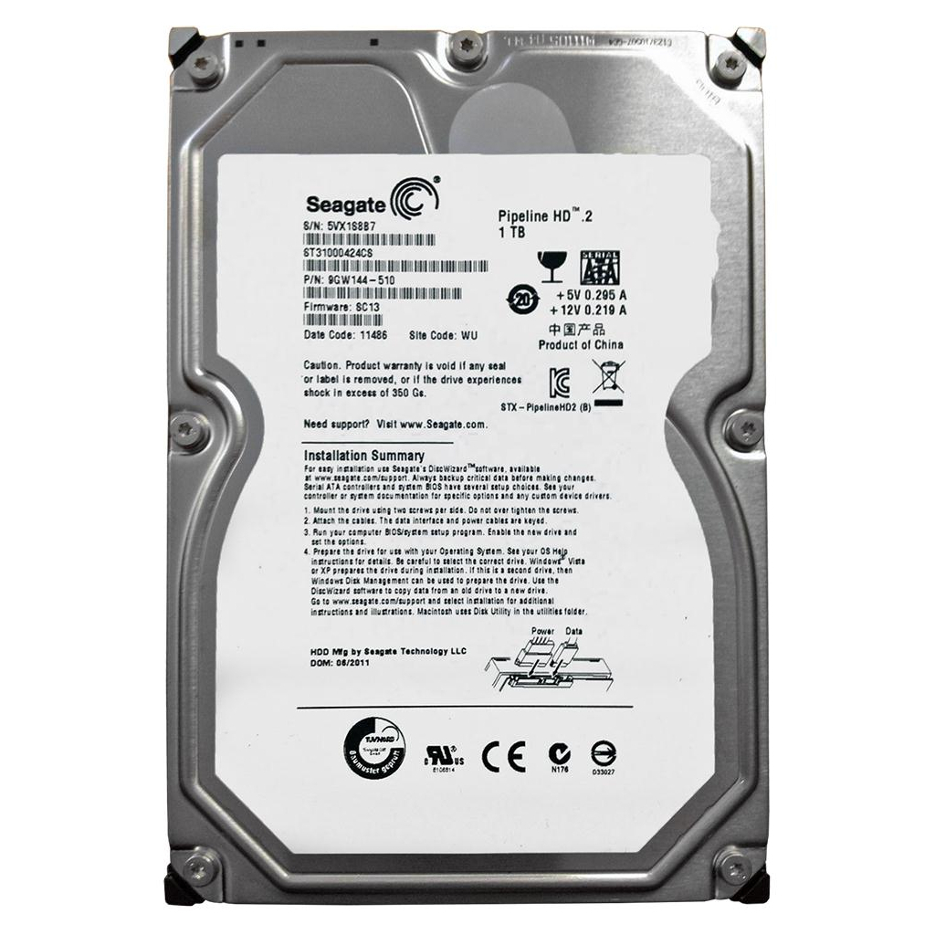 Жорсткий диск 3.5" 1TB Seagate (# ST31000424CS #) - зображення 1