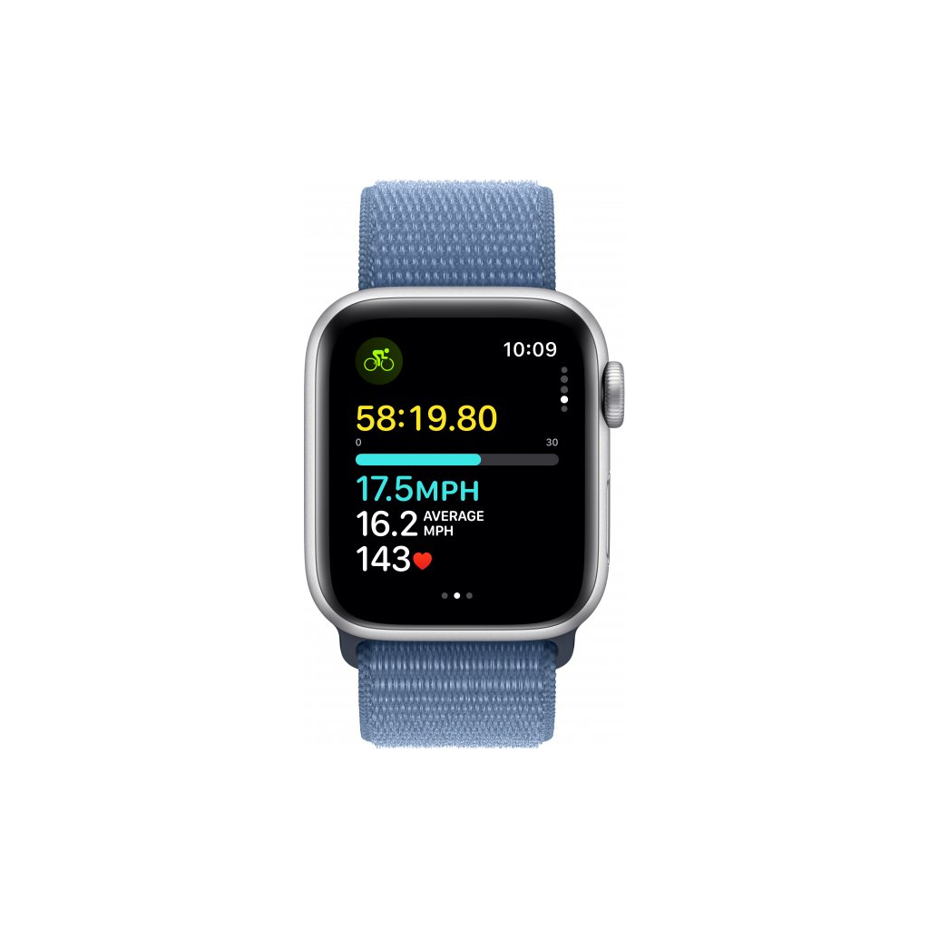 Смарт-годинник Apple Watch SE 2023 GPS 40mm Silver Aluminium Case with Winter Blue Sport Loop (MRE33QP/A) - зображення 6