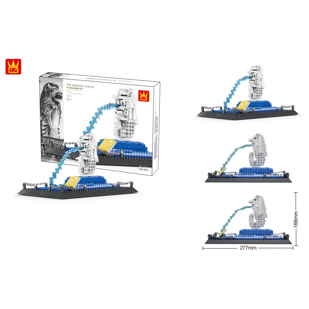 Конструктор Wange Статуя Мерліон, Сінгапур (WNG-Merlion) - зображення 5