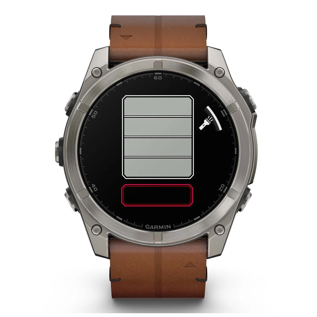 Смарт-годинник Garmin fenix 8 51mm,AMOLED,Sapphire, Bare Ti, Blk/Chsnt Lthr (010-02905-40) - зображення 7