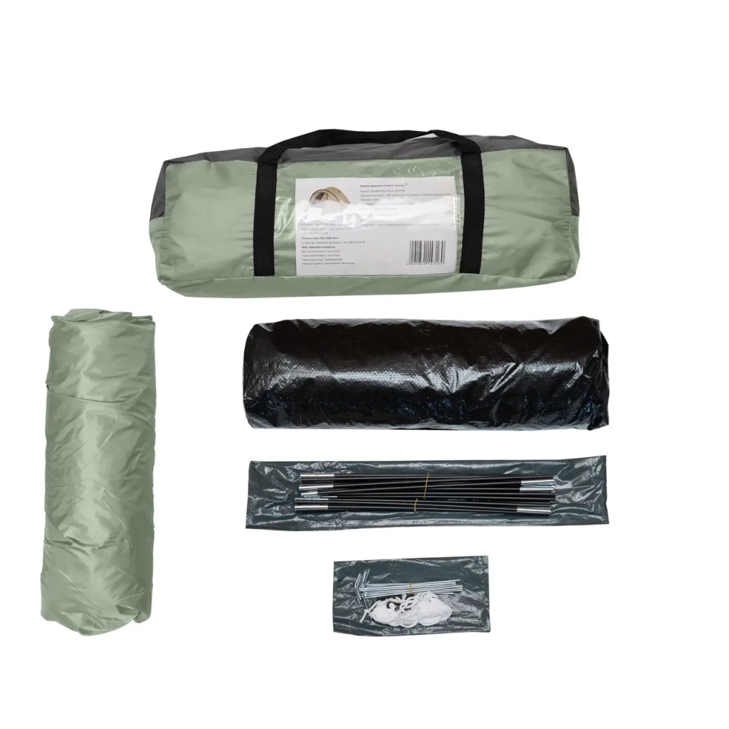 Намет Time Eco Travel-3 світлий хакі (4001831143160_2) - зображення 9