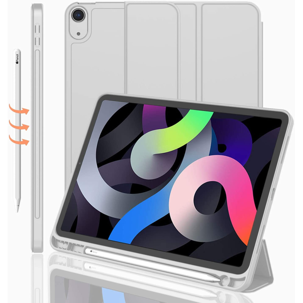 Чохол до планшета BeCover Direct Charge Pen mount Pencil Apple iPad Air 5 (2022) 10.9" Gray (708778) - зображення 3