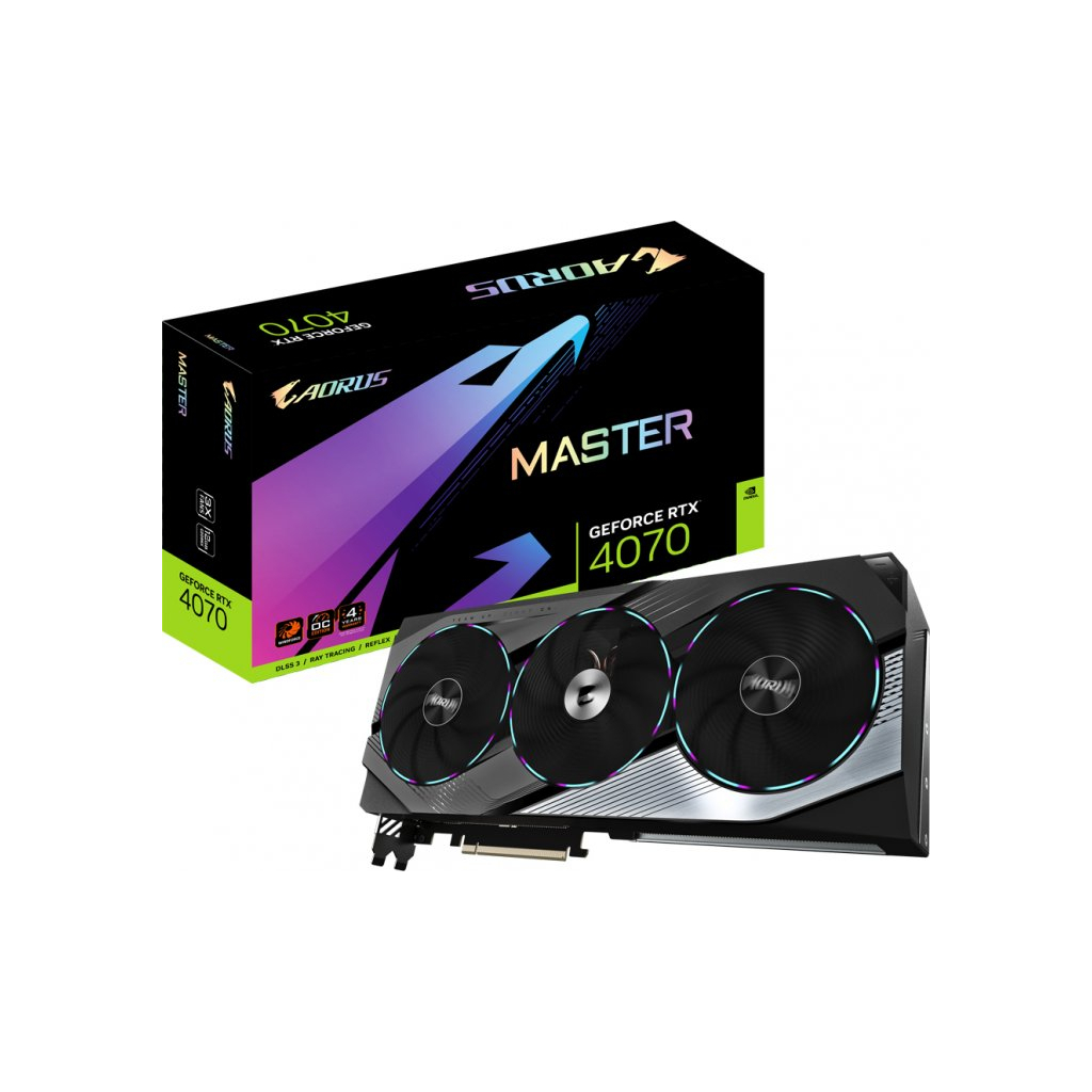 Відеокарта GIGABYTE GeForce RTX4070 12Gb AORUS MASTER (GV-N4070AORUS M-12GD) - зображення 9