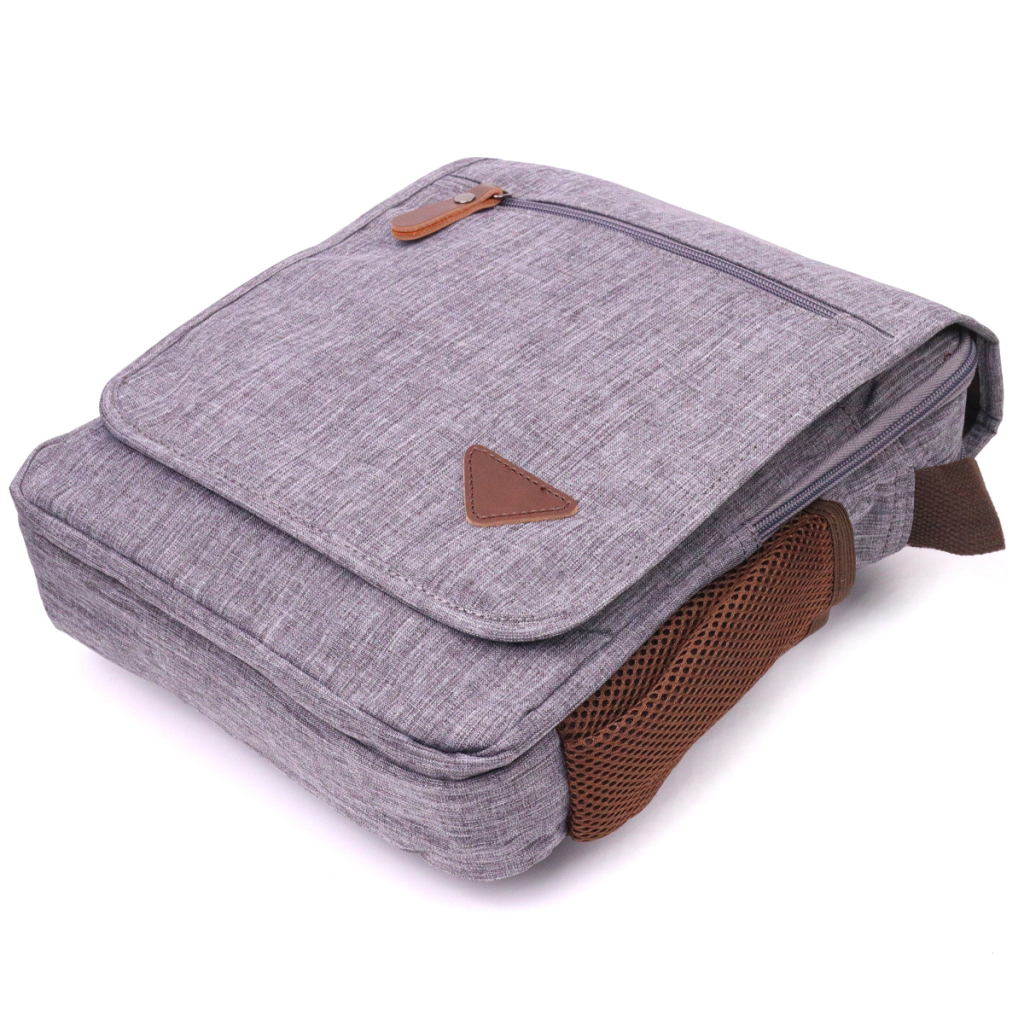 Сумка Vintage Через плече з текстилю Сіра (21263) - зображення 5