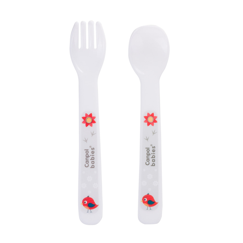 Набір дитячого посуду Canpol babies Cute Animals Пташка Червоний 5 предметів (4/401_red) - зображення 3