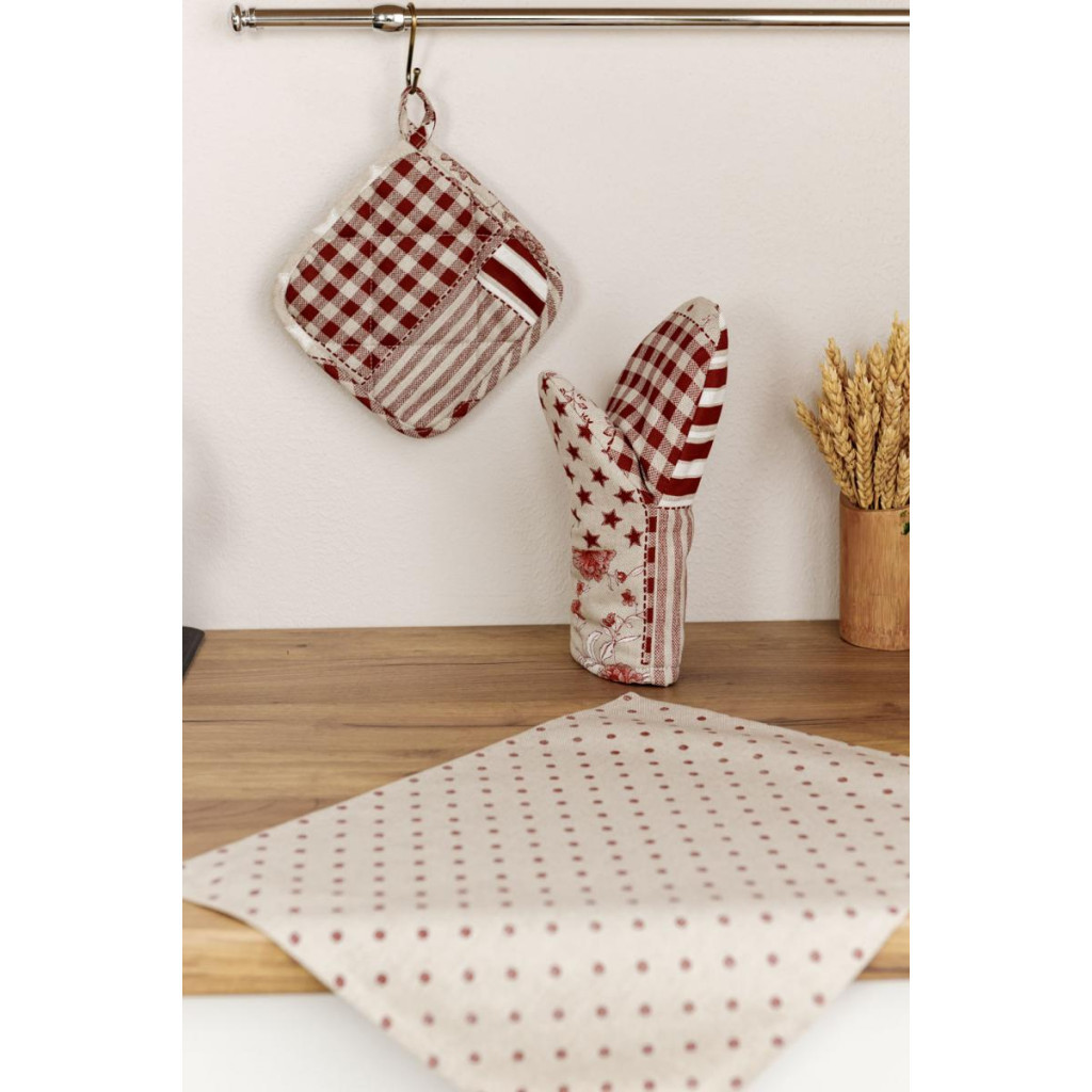 Серветка на стіл Прованс Горох бордо Господиня 35х45 см (4823093451896) - зображення 2