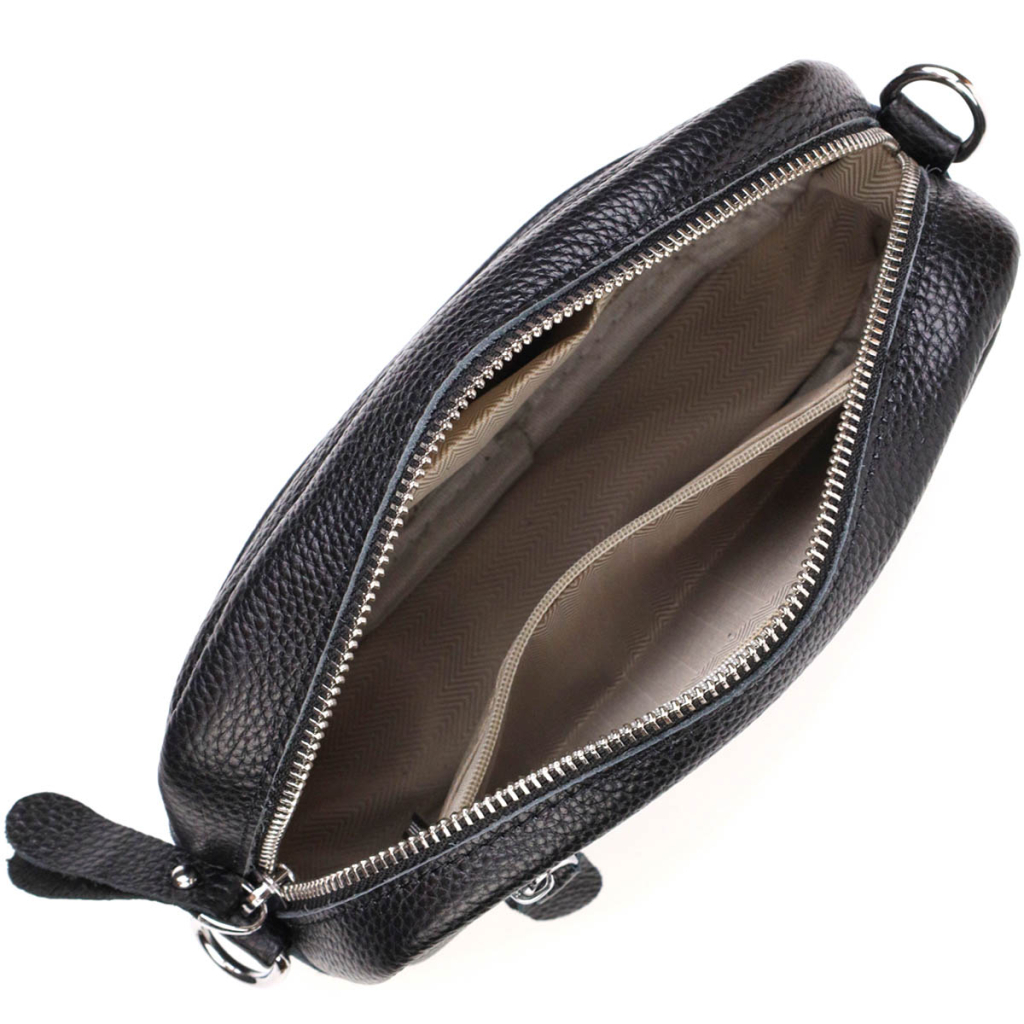 Сумка Vintage Жіноча на плече з натуральної шкіри Чорна (22123) - зображення 6