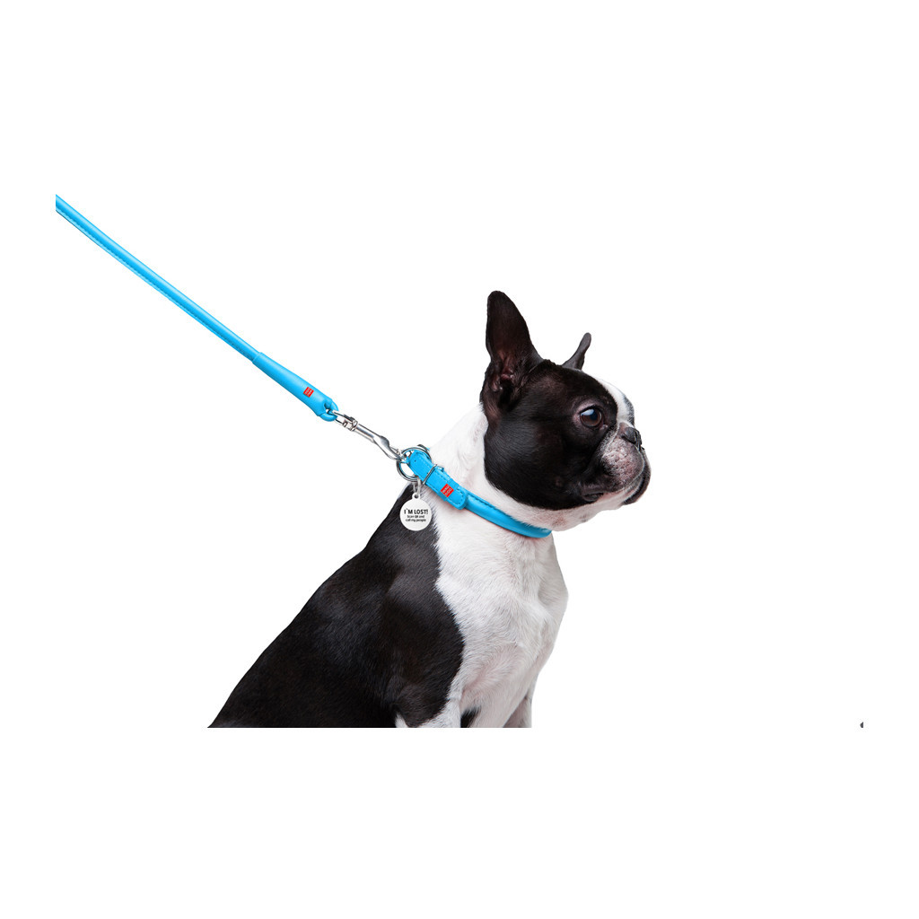 Повідець для собак WAUDOG Glamour круглий XS d 8 мм Д 122 см блакитний (33772) - зображення 4