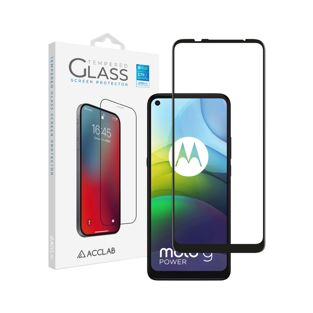 Скло захисне ACCLAB Full Glue MOTO G9 Power (1283126513244) - зображення 1