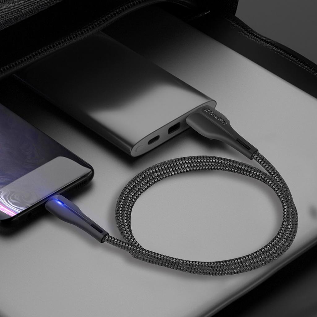 Дата кабель USB 2.0 AM to USB-C 1.0m led black ColorWay (CW-CBUC034-BK) - зображення 6