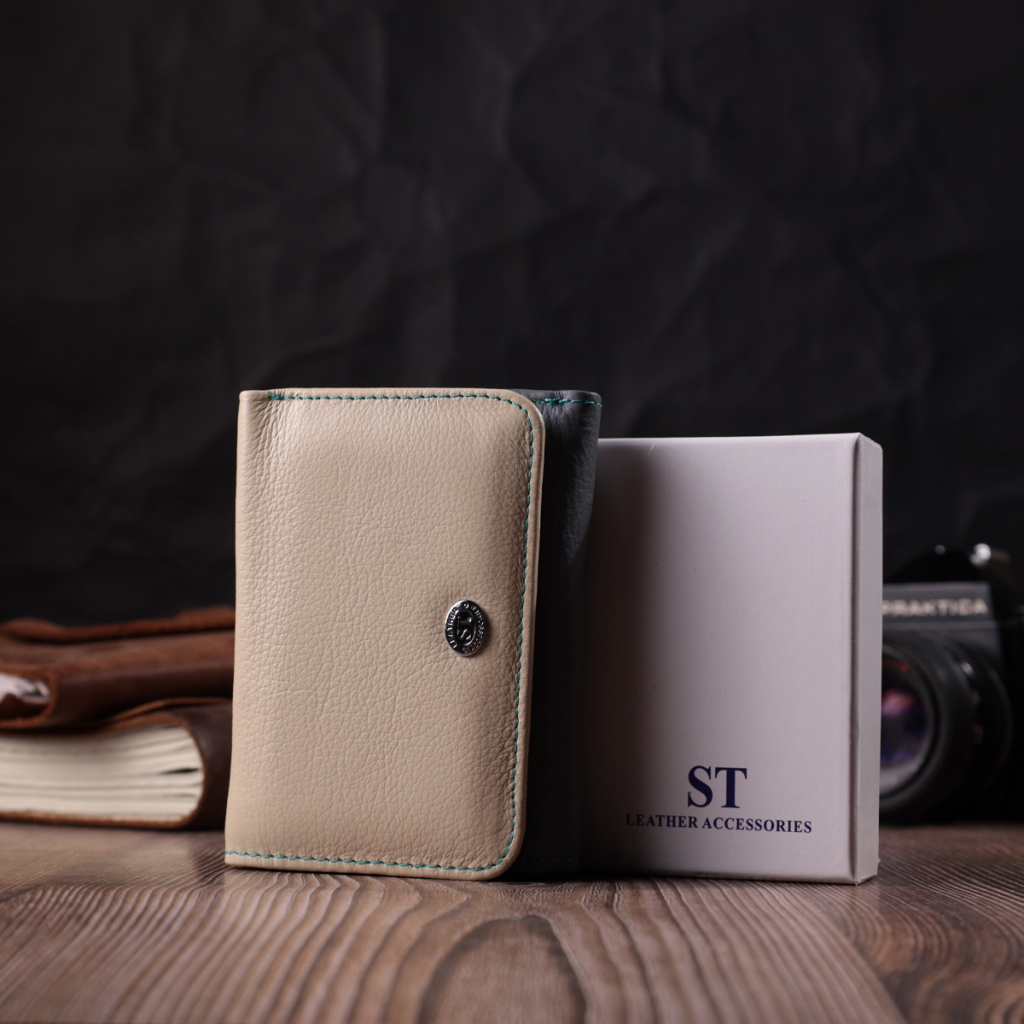 Гаманець ST Leather З натуральної шкіри Різнокольоровий (22495) - зображення 10