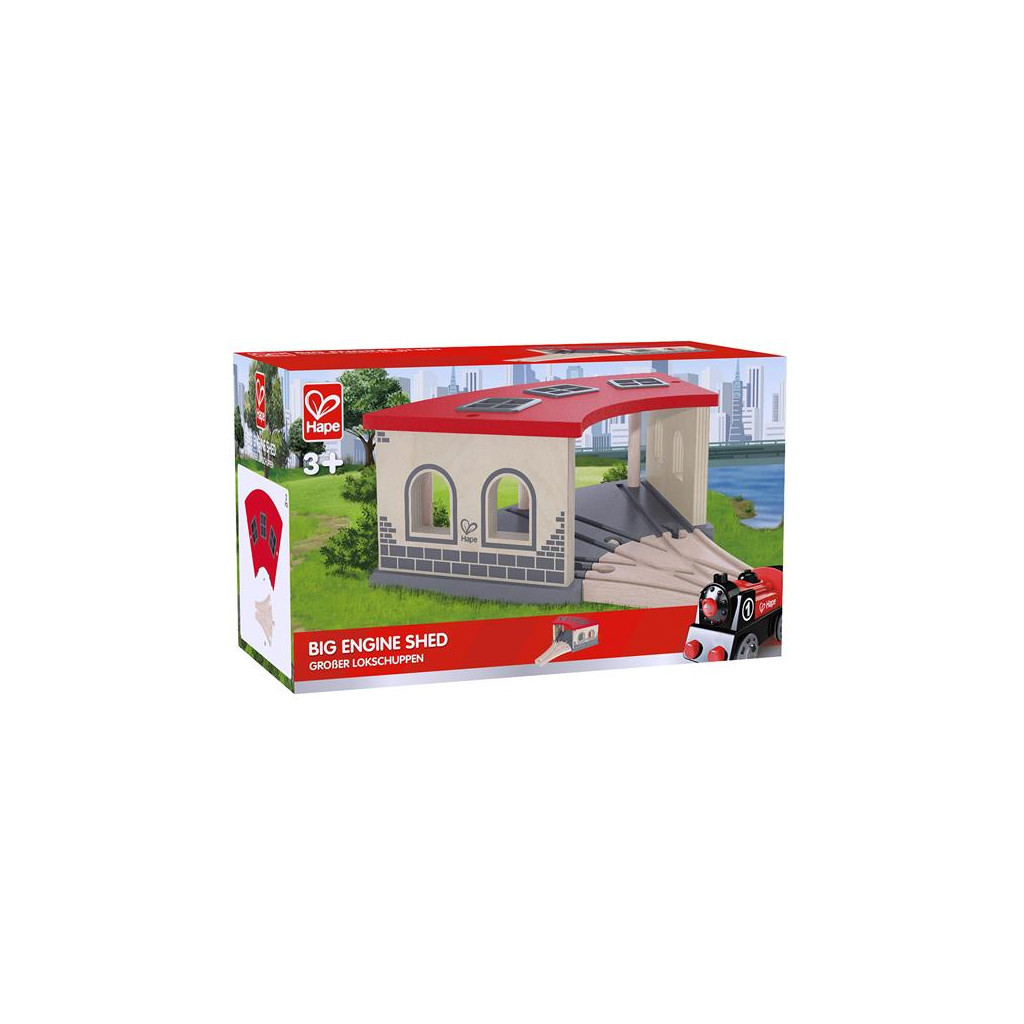Залізниця Hape Паровозне депо для залізниці (E3704) - зображення 1
