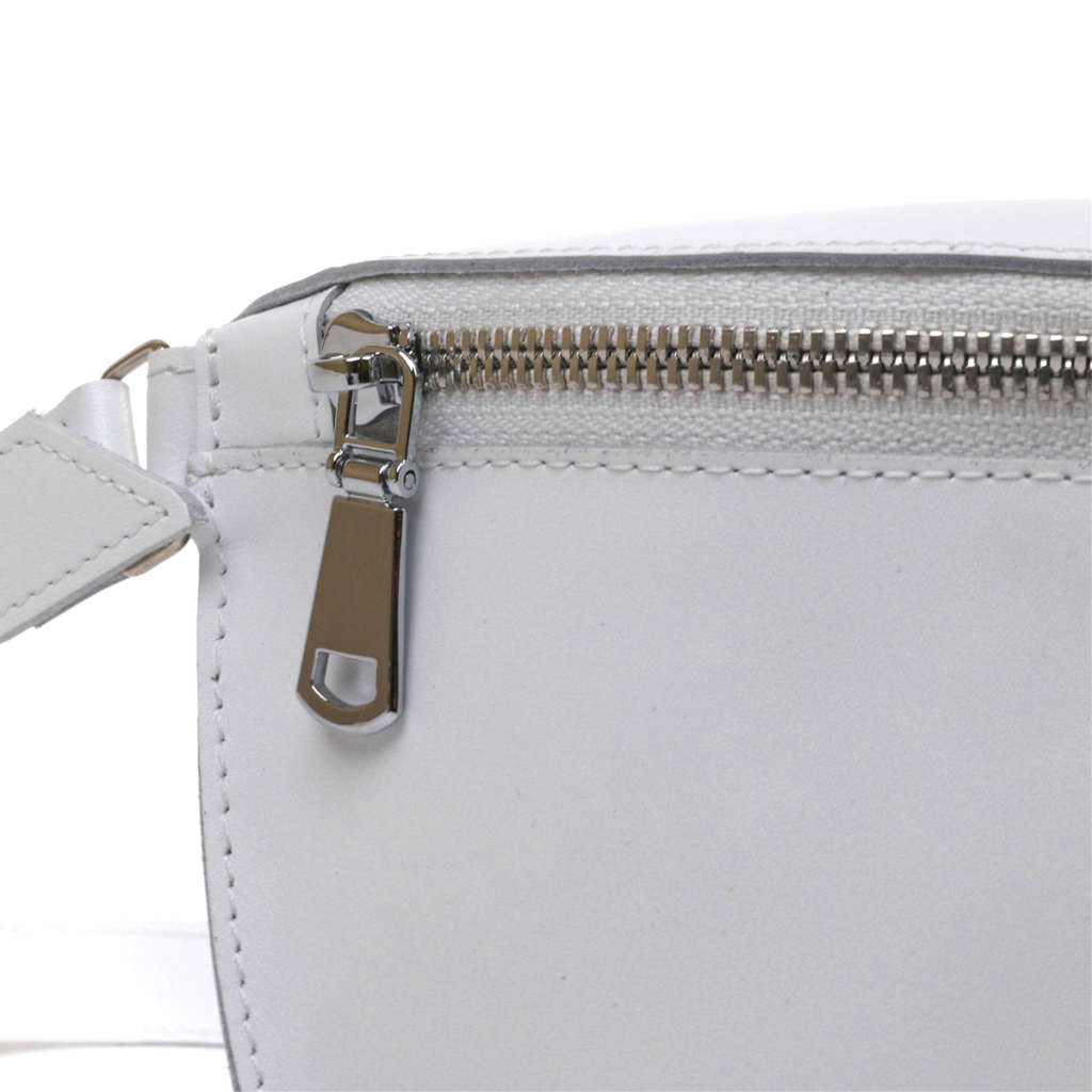 Сумка Shvigel Шкіряна бананка Біла (16384) - зображення 6