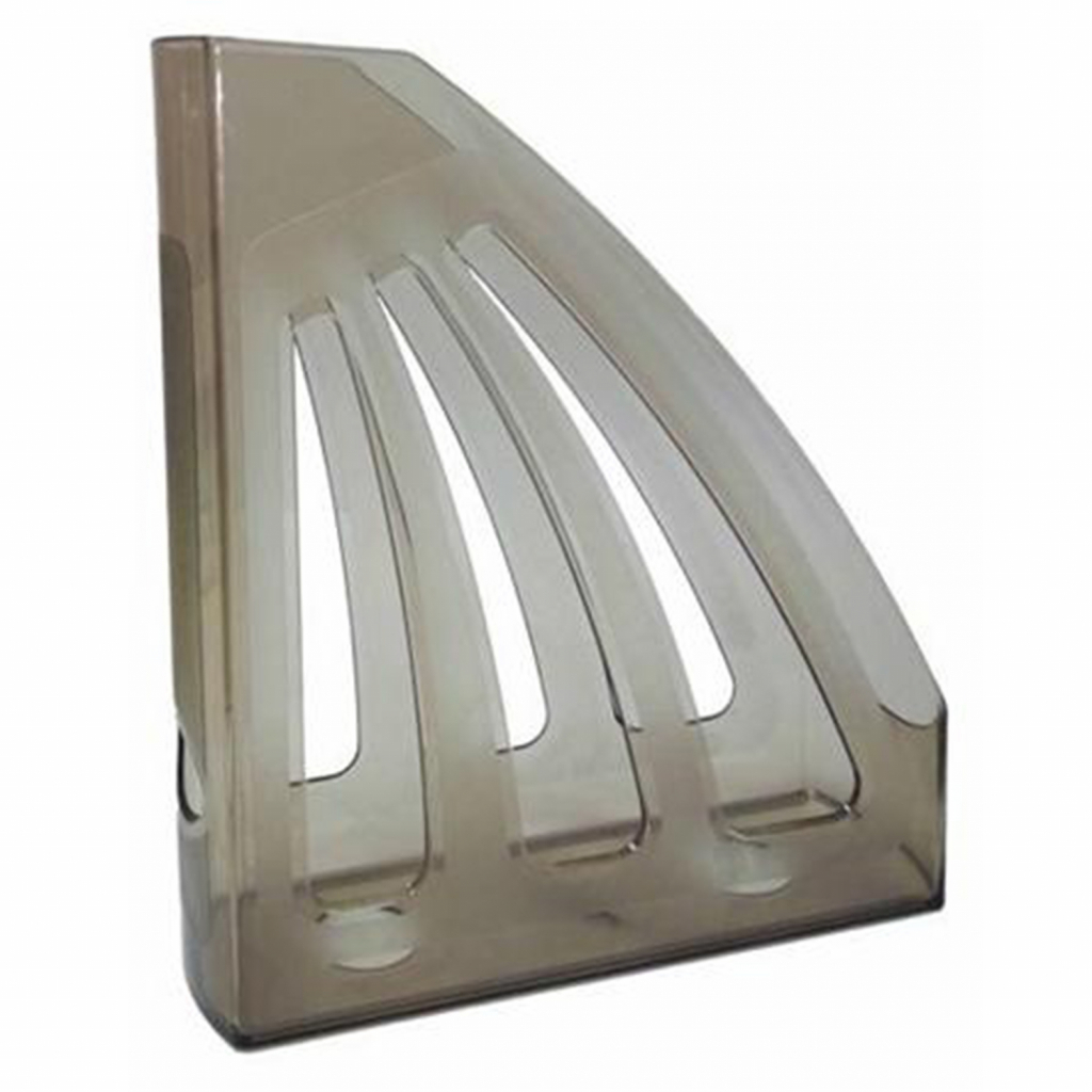 Лоток для паперів КіП пластиковий, вертикальний, димчастий (TRAYV-KIP-LV-03-D) - зображення 1