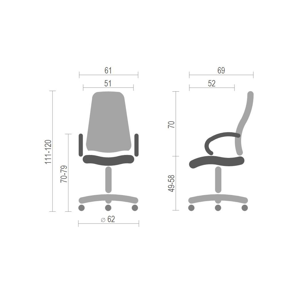 Офісне крісло Аклас Анхель PL TILT чорно-помаранчевий (20994) - зображення 6
