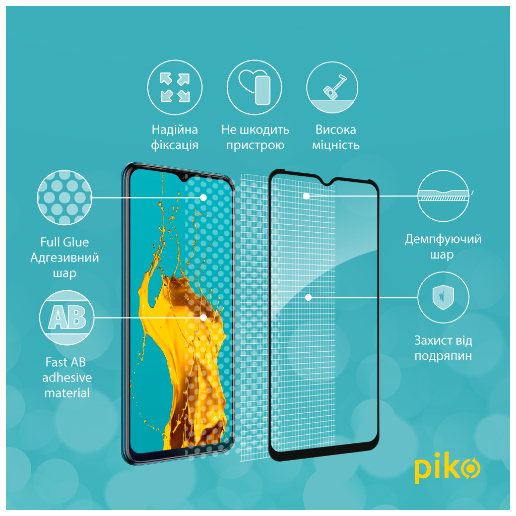Скло захисне Piko Full Glue Tecno Spark 8T (1283126542282) - зображення 3