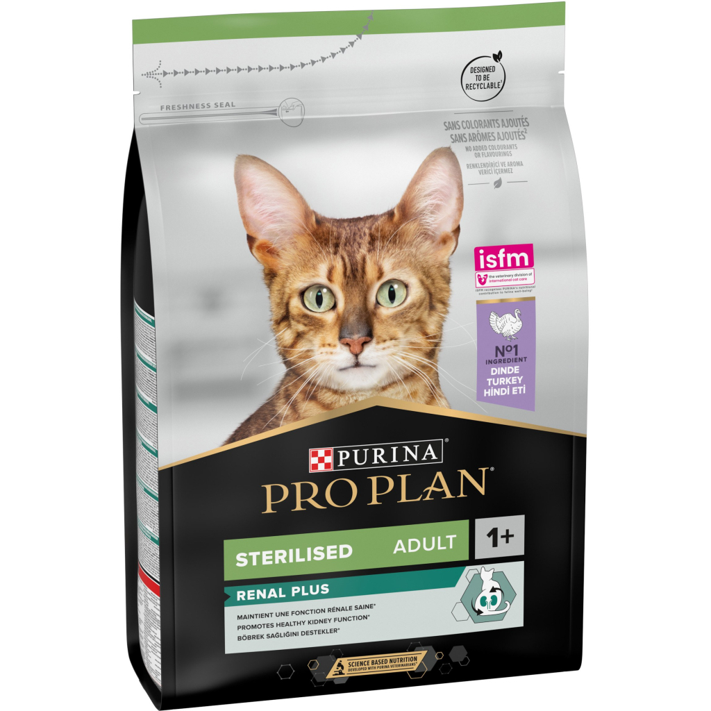 Сухий корм для кішок Purina Pro Plan Sterilised Adult 1+ Renal Plus Для дорослих стерилізованих З індичкою 3 кг (7613033560033) - зображення 1
