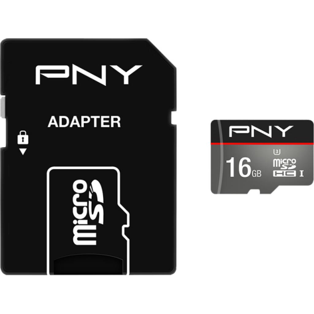 Карта пам'яті PNY flash 16GB microSDHC class 10 UHS-I Turbo (SDU16GTUR-1-EF) - зображення 1