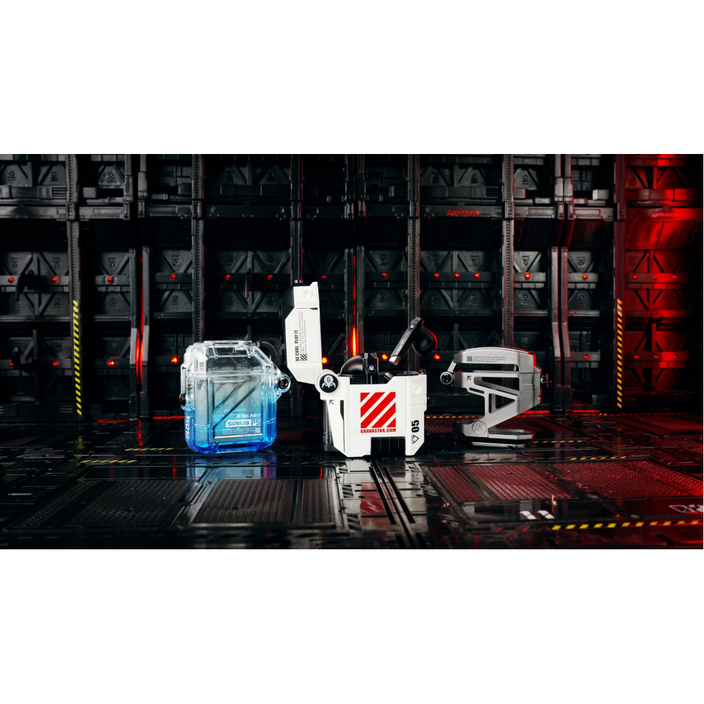 Навушники GravaStar Sirius P5 TWS BT 5.2 IPX4 Transparent Blue (GRAVASTARP5_XTAL_BLU_V2) - зображення 5