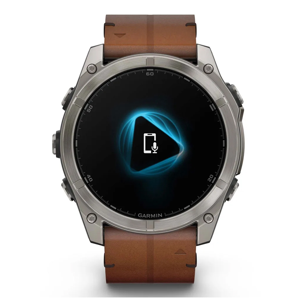 Смарт-годинник Garmin fenix 8 51mm,AMOLED,Sapphire, Bare Ti, Blk/Chsnt Lthr (010-02905-40) - зображення 2