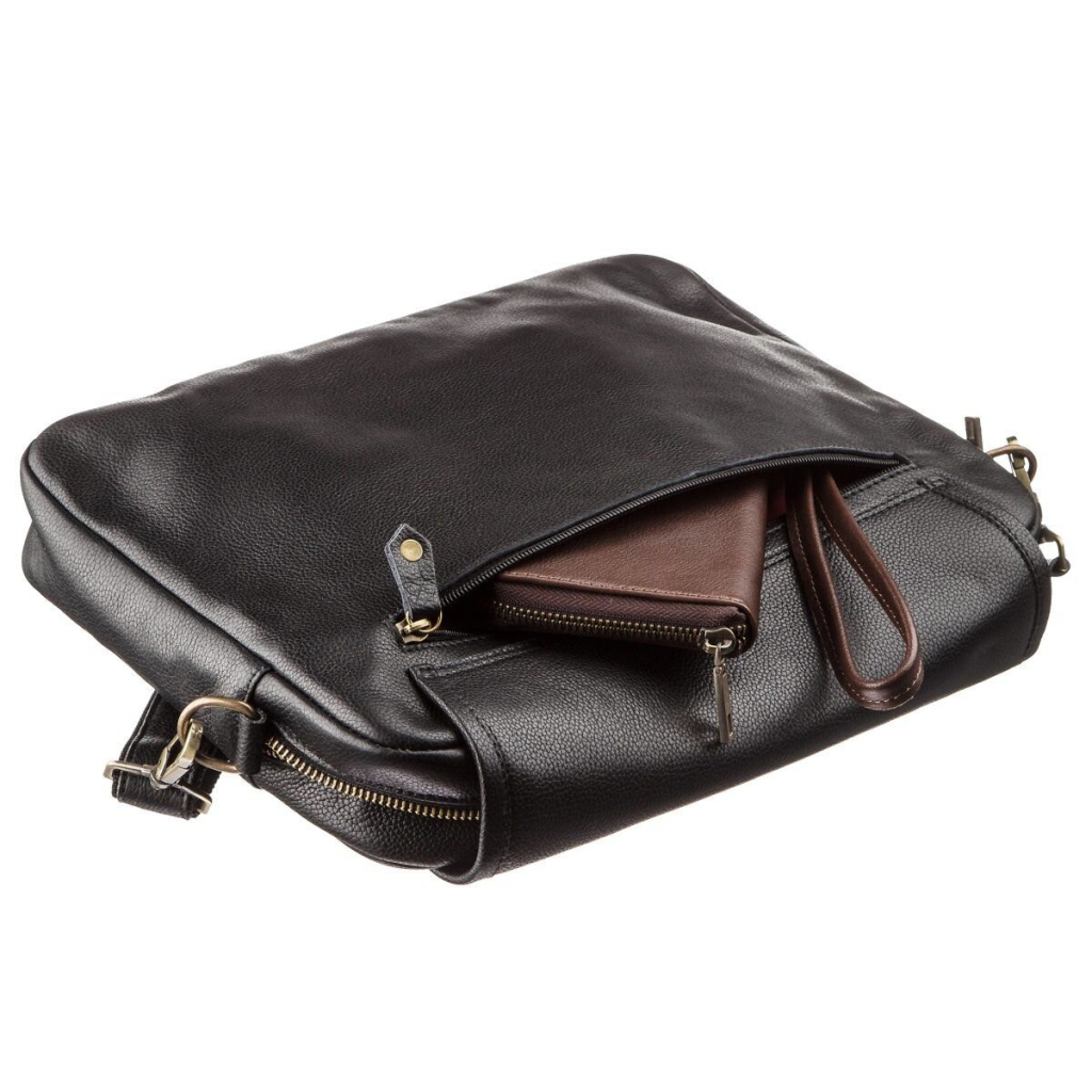 Сумка Shvigel Чоловіча шкіряна Чорна (19116) - зображення 7