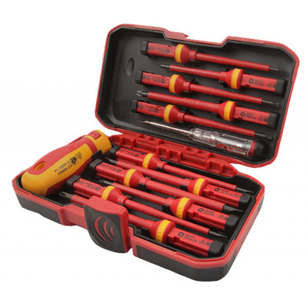 Набір викруток Tolsen діелектричних, змінні стрижні 13 предм. (38016) - зображення 1
