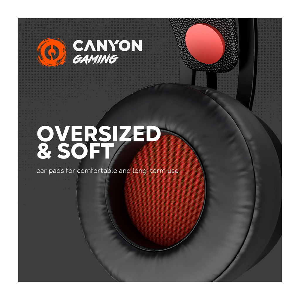Навушники Canyon Interceptor GH-8A Black-Orange (CND-SGHS8A) - зображення 6