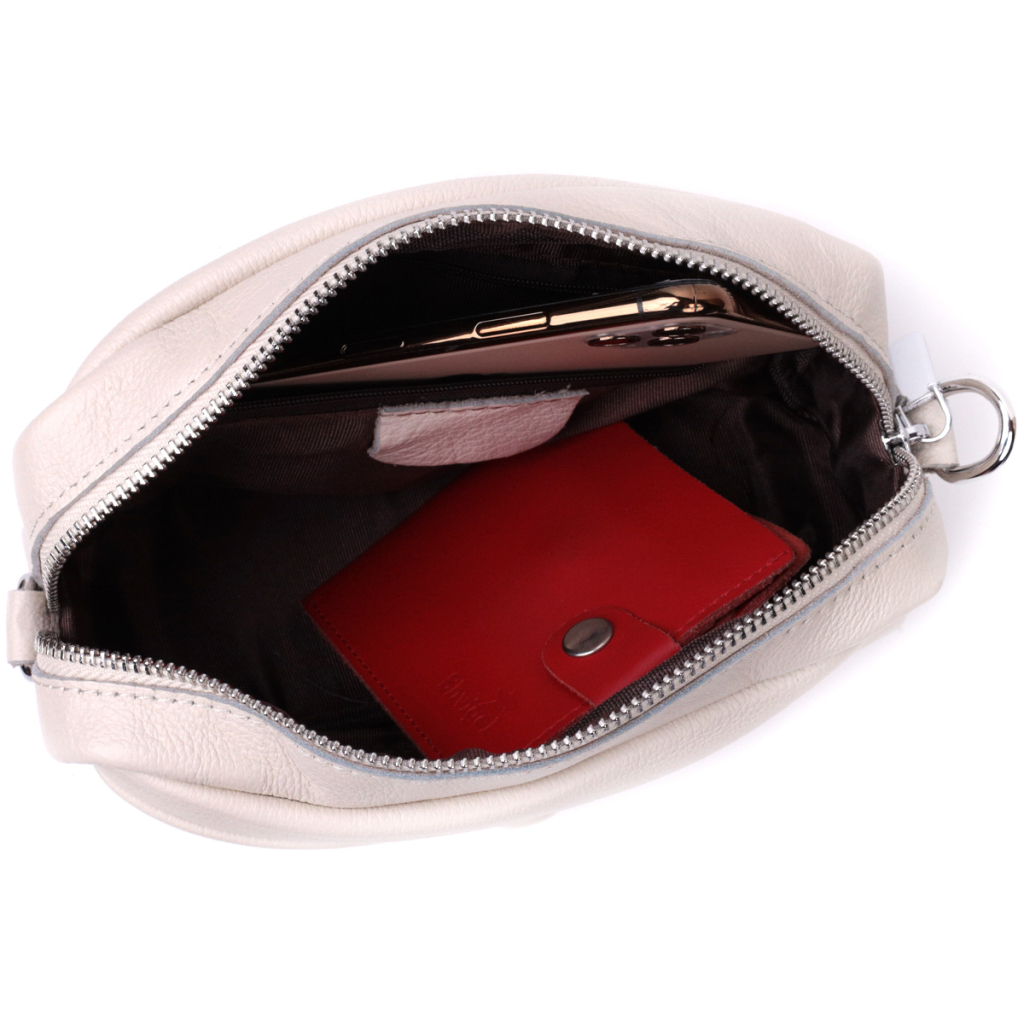 Сумка Vintage Жіноча з натуральної м'якої шкіри Біла (22438) - зображення 7