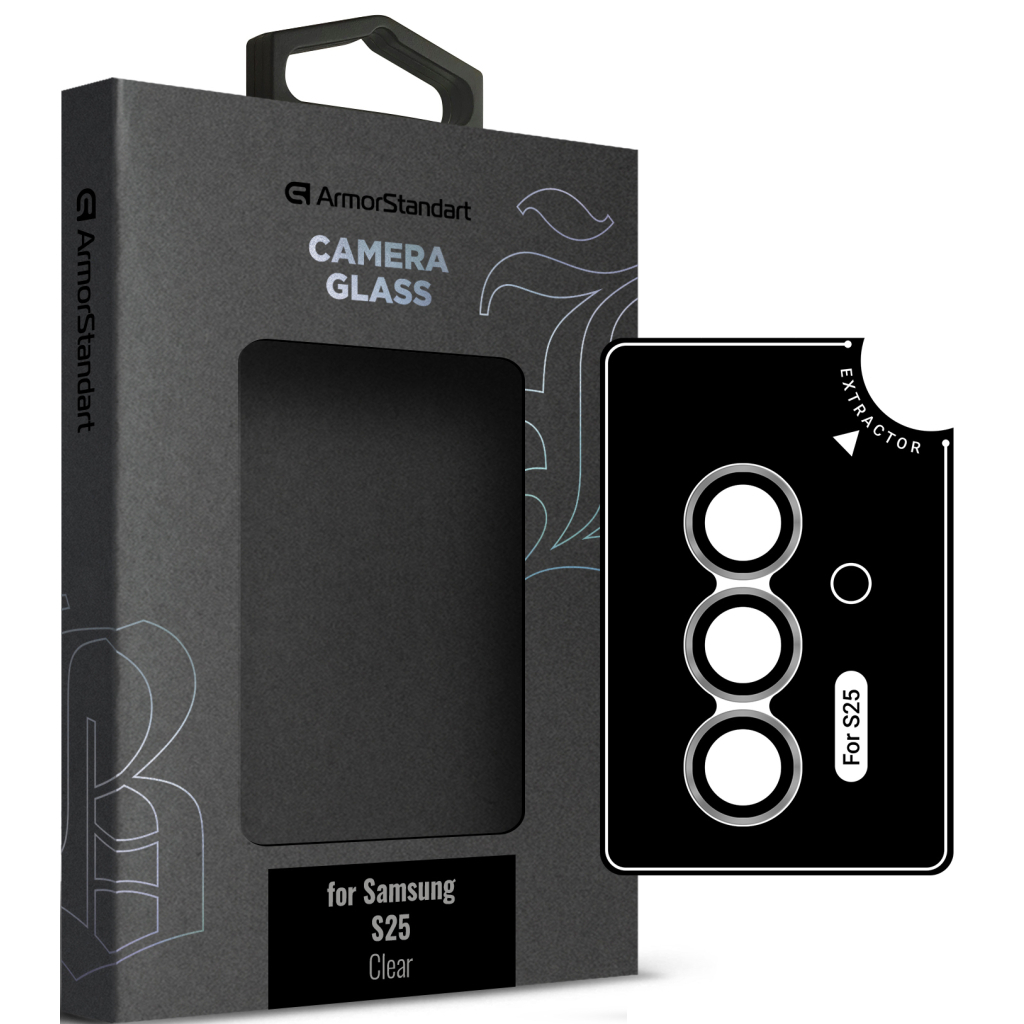 Скло захисне Armorstandart Camera Supreme BI Samsung S25 Clear (ARM83219) - зображення 1