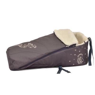 Матрацик в санки Baby Breeze Закрытый из овечьей шерсти Graphite (19034) - зображення 1