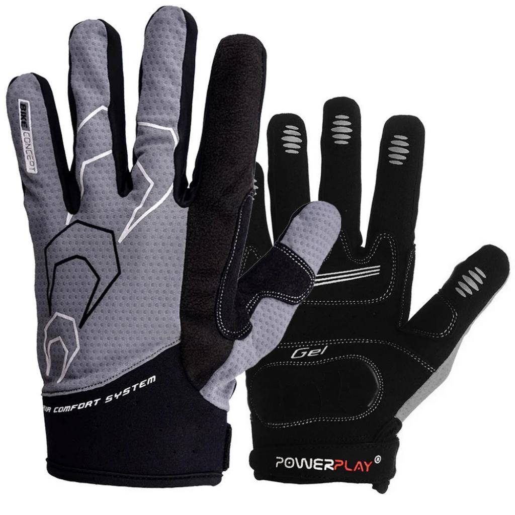Велорукавиці PowerPlay 6556 Grey XXL (6556_XXL_Grey) - зображення 1