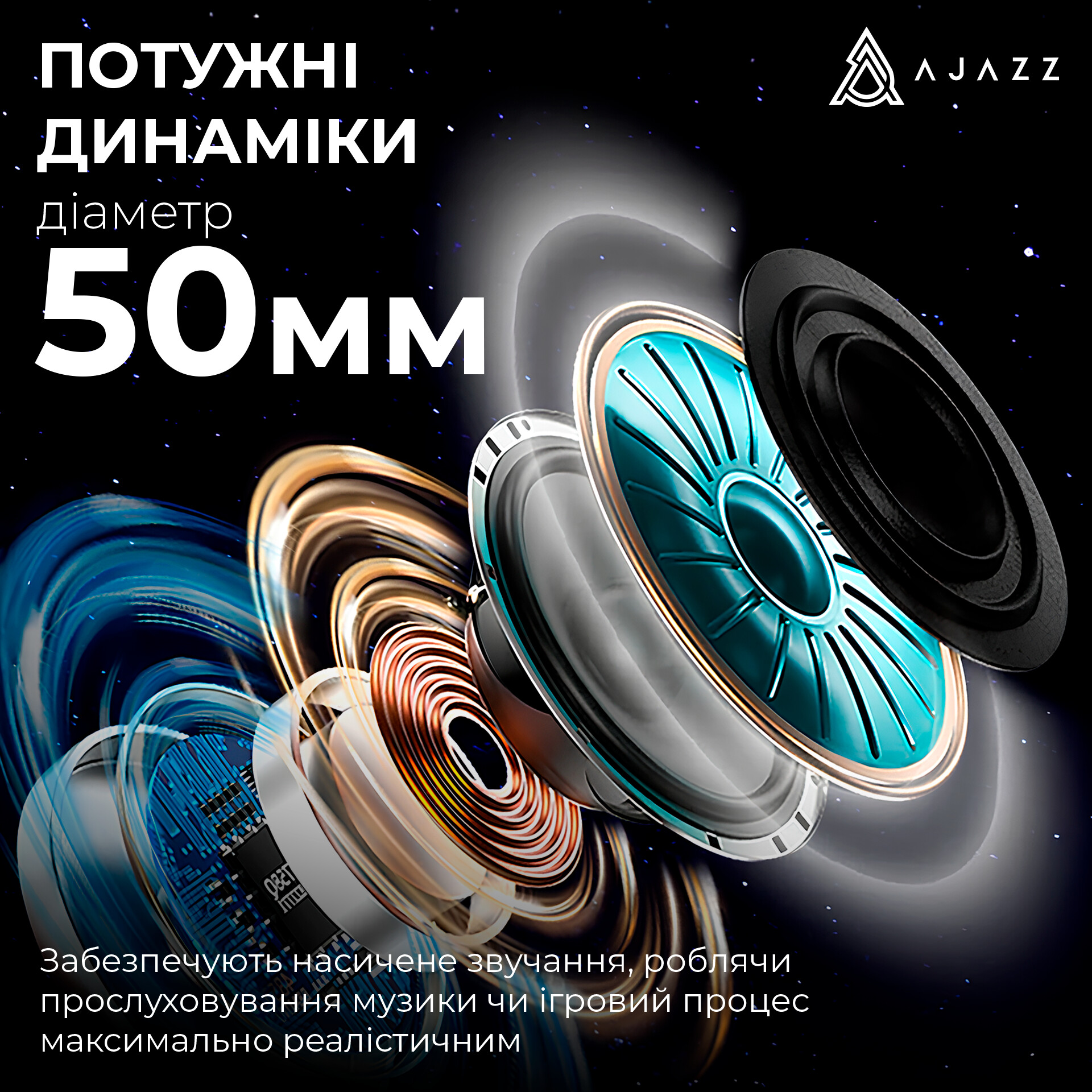 Bluetooth-гарнітура Ajazz AHM09 MAX 3-Mode Black (AHM09-MAX-BGY) - зображення 9