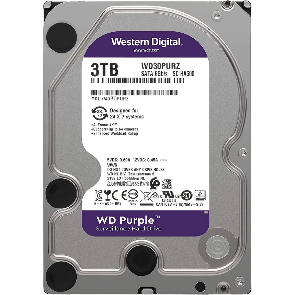 Жорсткий диск 3.5" 3TB WD (WD33PURZ) - зображення 1
