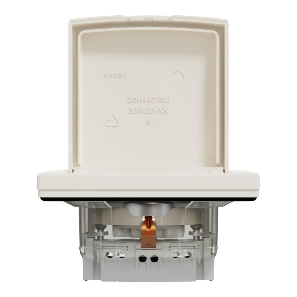 Розетка Schneider Electric ASFORA з кришкою IP44, крем (EPH3100323) - изображение 6
