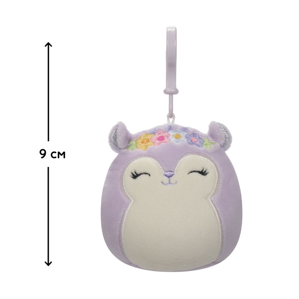 М'яка іграшка Squishmallows на кліпсі - Білка Сідні 9 см (SQCP00180) - зображення 2
