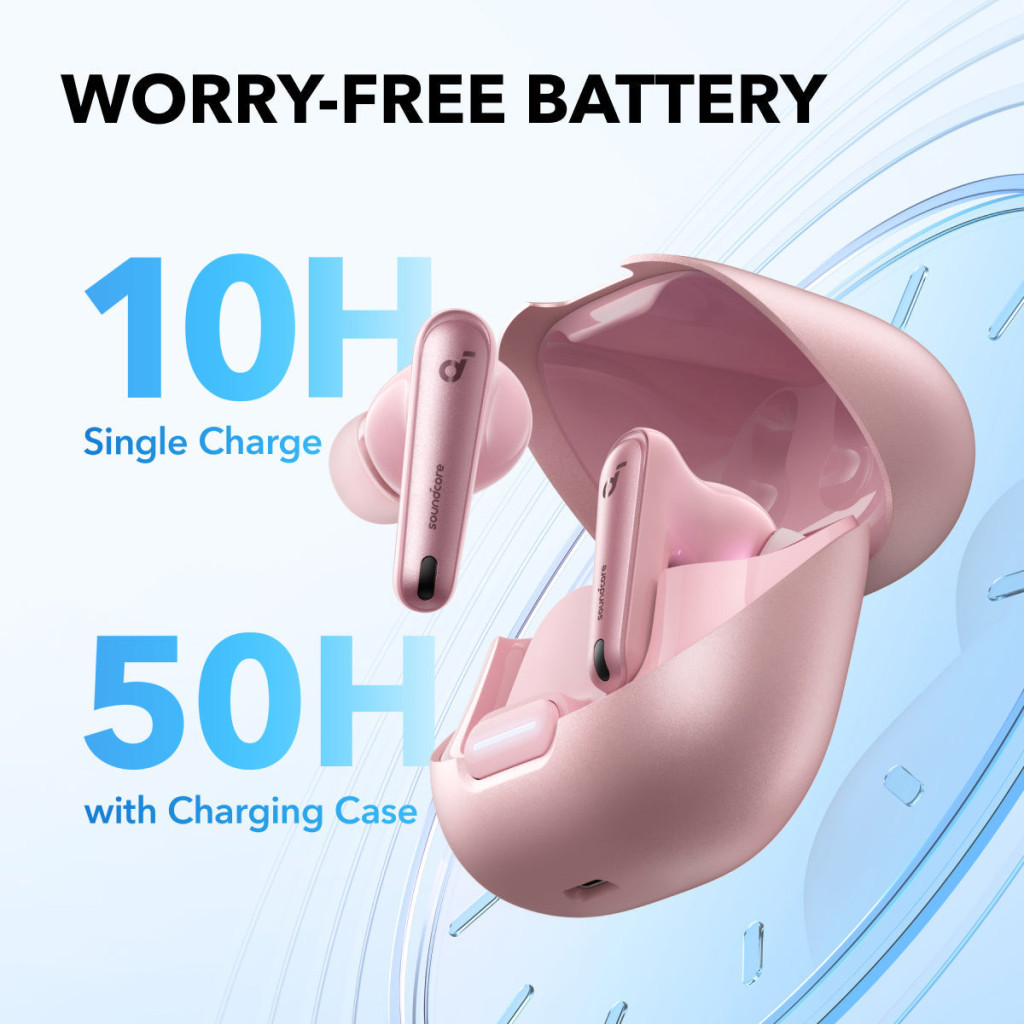 Навушники Anker SoundСore Liberty 4 NC Pastel Pink (A3947G51) - зображення 2