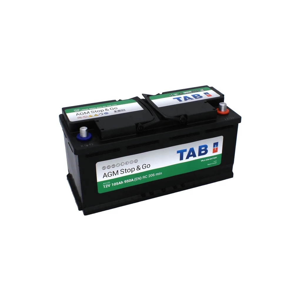 Акумулятор автомобільний TAB 105 Ah/12V AGM Euro (213 105) - зображення 1