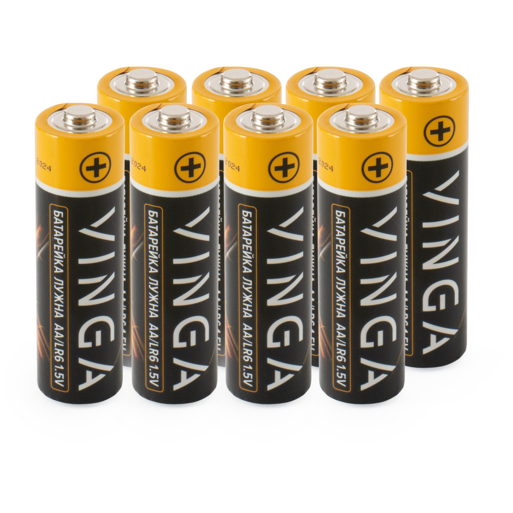 Батарейка AA LR6 Alkaline 8pcs Blister Vinga (VJABAA8) - зображення 2