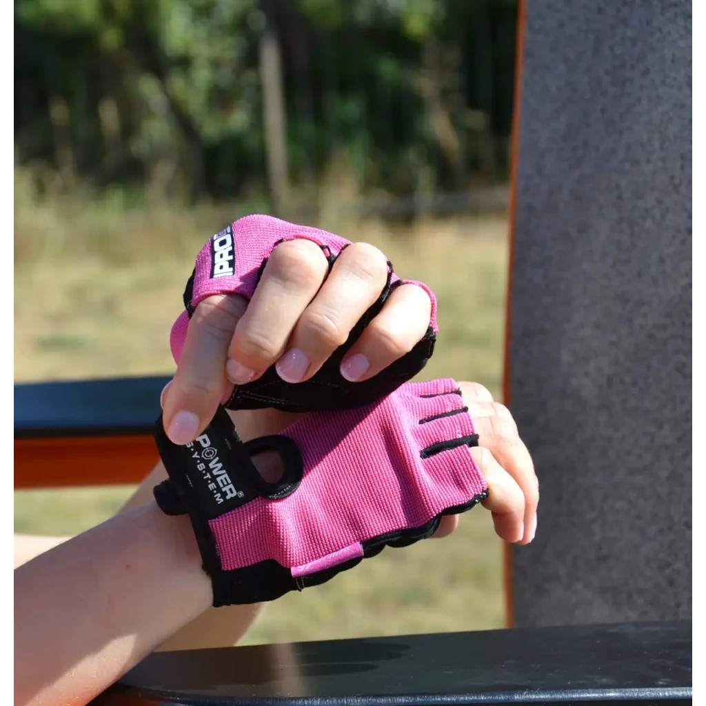 Рукавички для фітнесу Power System PS-2250 Pro Grip жіночі Pink M (PS-2250_M_Pink) - зображення 5