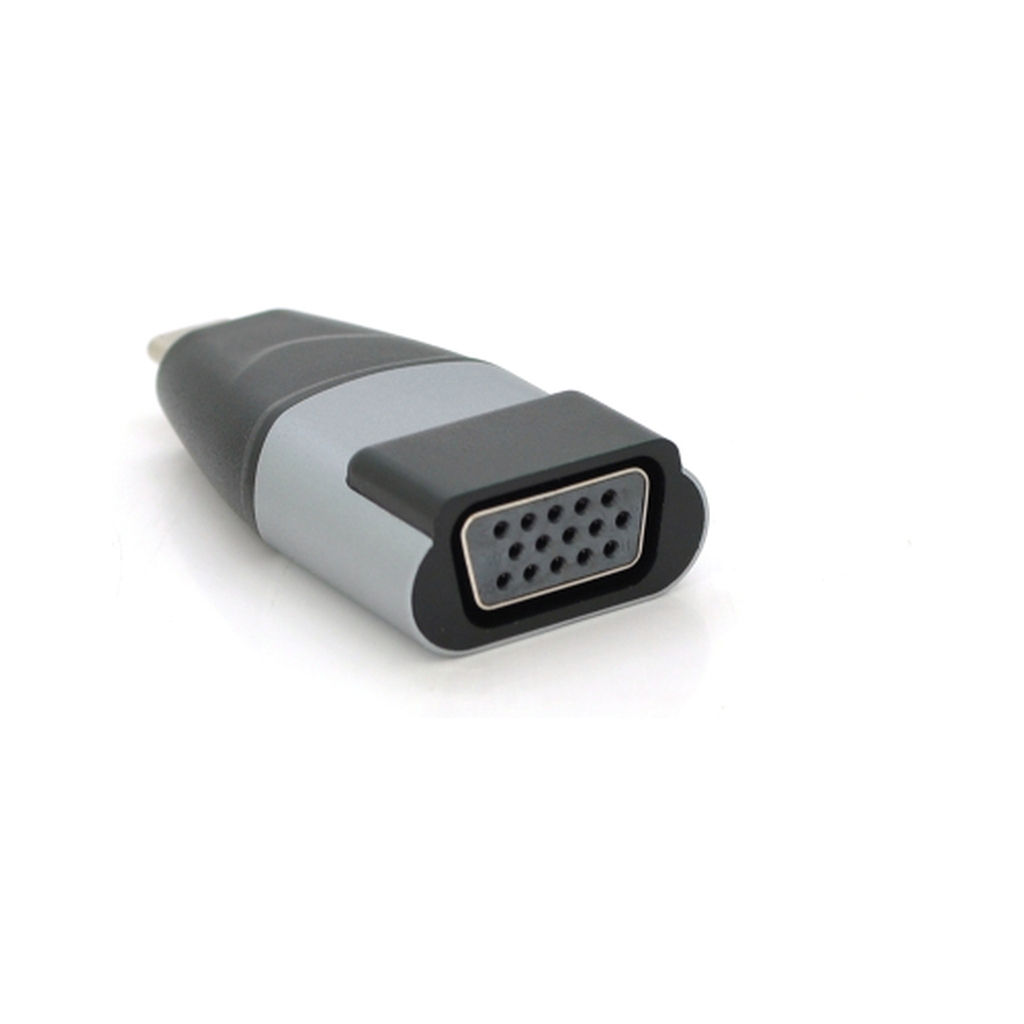 Перехідник USB-C M to VGA F black Voltronic (YT-A-Type-C(M)/VGA(F)-B/27017) - зображення 1