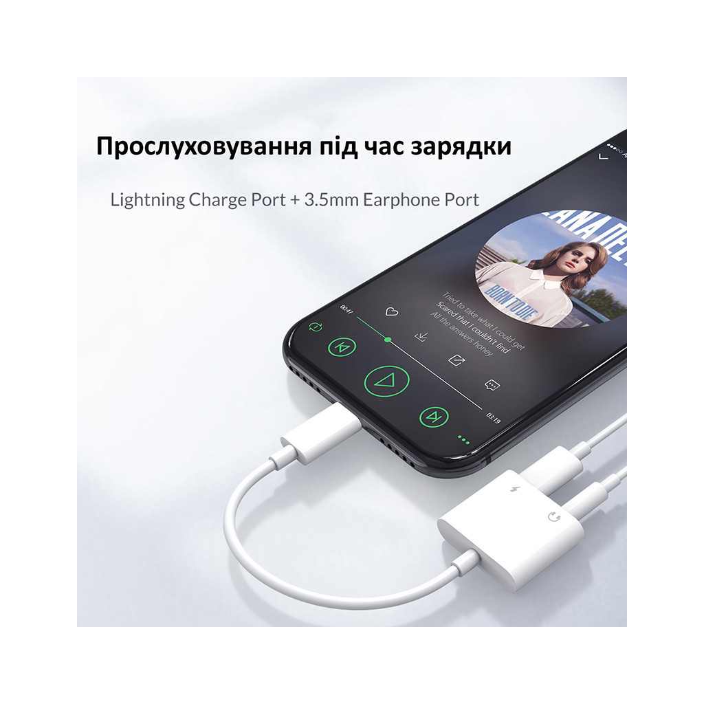 Перехідник Lightning to 3.5mm/Lightning 2LT-WH-BP Orico (CA912797) - изображение 3