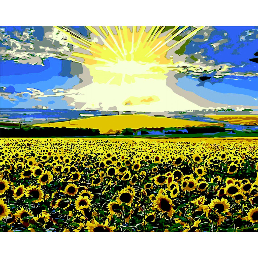 Картина по номерам ZiBi ART Line Соняшникове поле 40*50 см (ZB.64103) - зображення 1